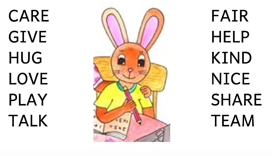 Word Search Adventure - Bright Bunnies - Pre-K, Kindergarten, and First Grade Words